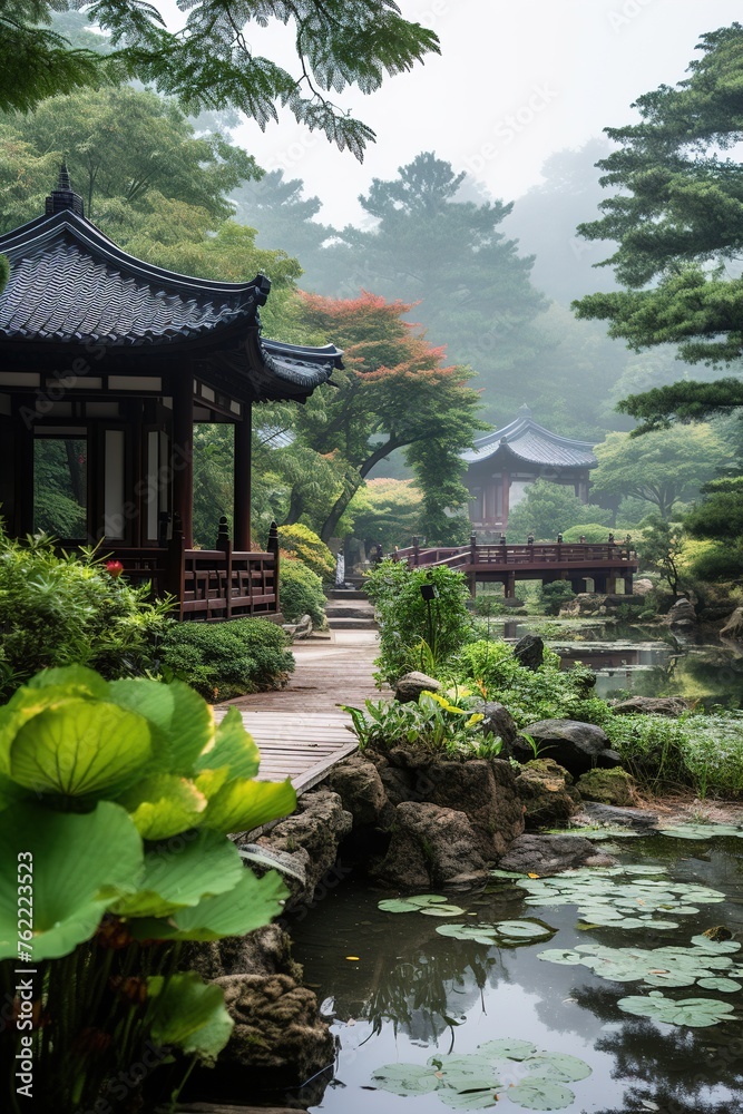 Fototapeta premium Beautiful garden in Japan, nature