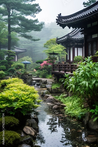 Beautiful garden in Japan, nature