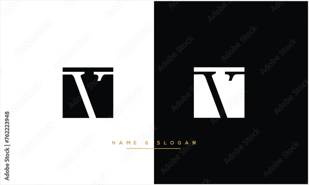 V, VV, Abstract Letters Logo Monogram
