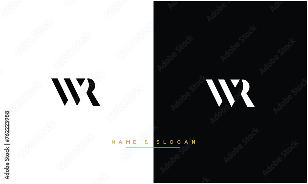 RW, WR, W, R, Abstract letters Logo Monogram RW, WR, W, R, Abstract letters Logo Monogram