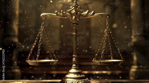 The emblem of law and justice captured in the symbolic scales, reflecting the foundational concept of legal and ethical fairness