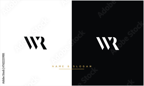 RW, WR, W, R, Abstract letters Logo Monogram