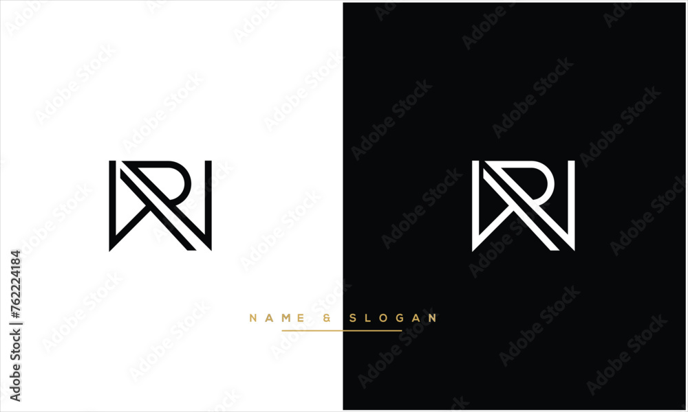 RW, WR, W, R, Abstract letters Logo Monogram RW, WR, W, R, Abstract letters Logo Monogram
