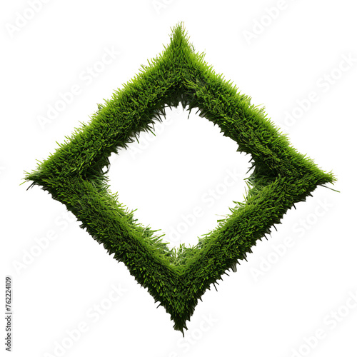a green square shaped frame