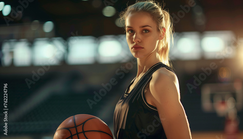 portrait of a woman basketball player