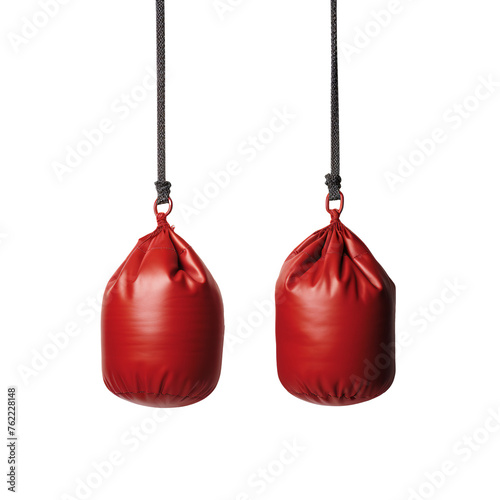 a pair of red boxing bags © ion