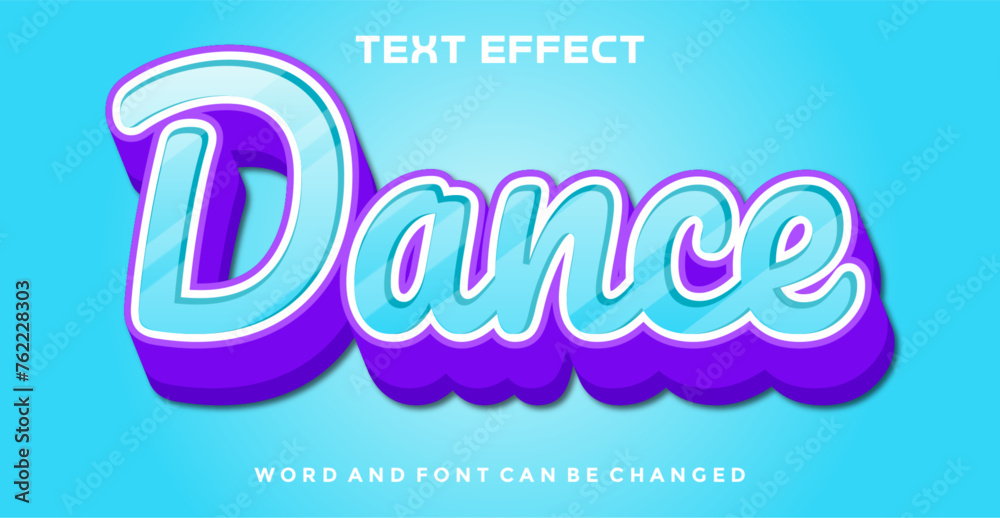 Dance editable text effect
