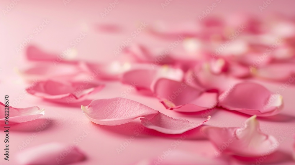 Delicate rose petals scattered across a soft pink backdrop, creating a romantic and tender atmosphere. Delicate rose petals scattered across a soft pink backdrop, creating a romantic and tender atmosphere.