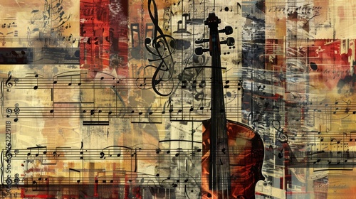 Harmonious Music Collage Background