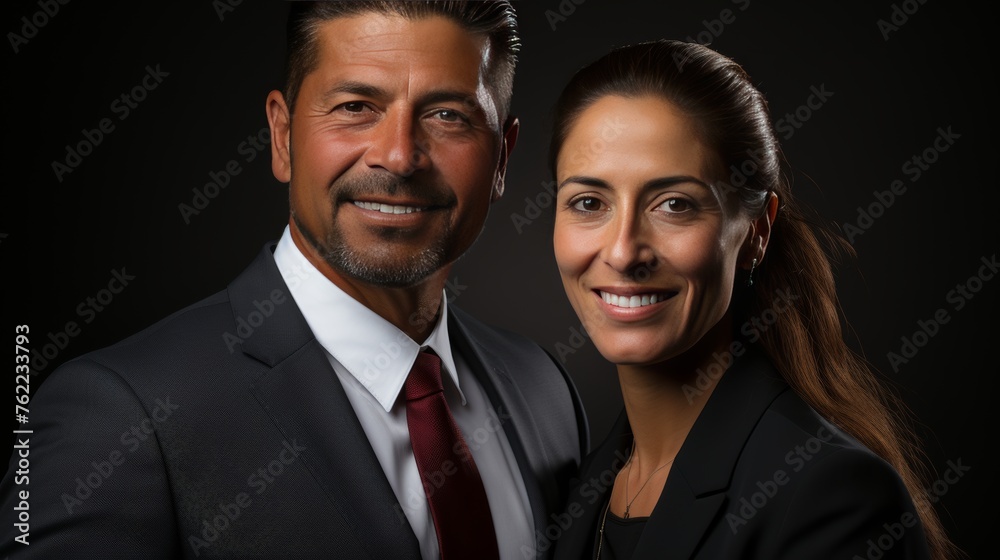 Smiling Couple Poses for Picture Smiling Couple Poses for Picture