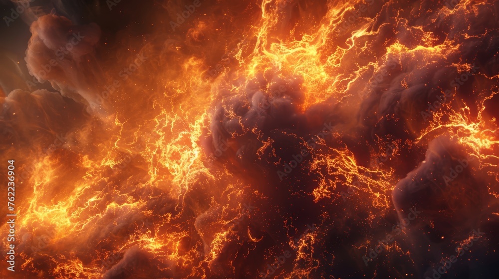 Majestic and wild lava-like fire textures flowing with vibrant energy