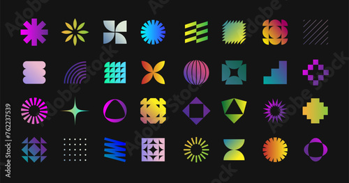 Set of Abstract geometric figures and shapes.