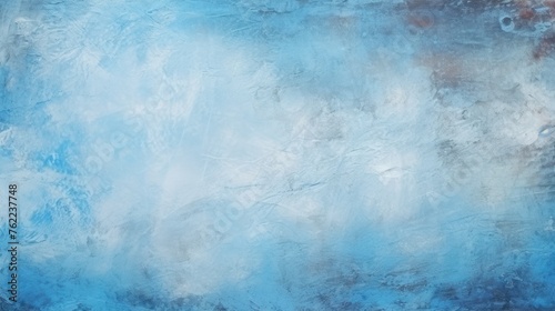 Sky blue background with white haze. Abstract background, reminiscent of the sky, fog. Grunge texture