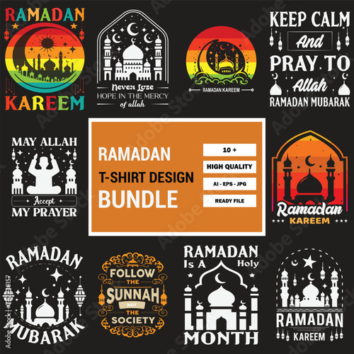 Ramadan T shirt Design Bundle free  download (ID: 762238157)