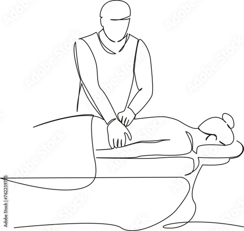 girl woman getting massage