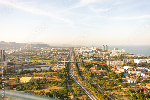 Aussicht vom Tempelanlage in Hua Hin Thailand © Phatthiya