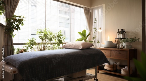 Bed and Plant in Room