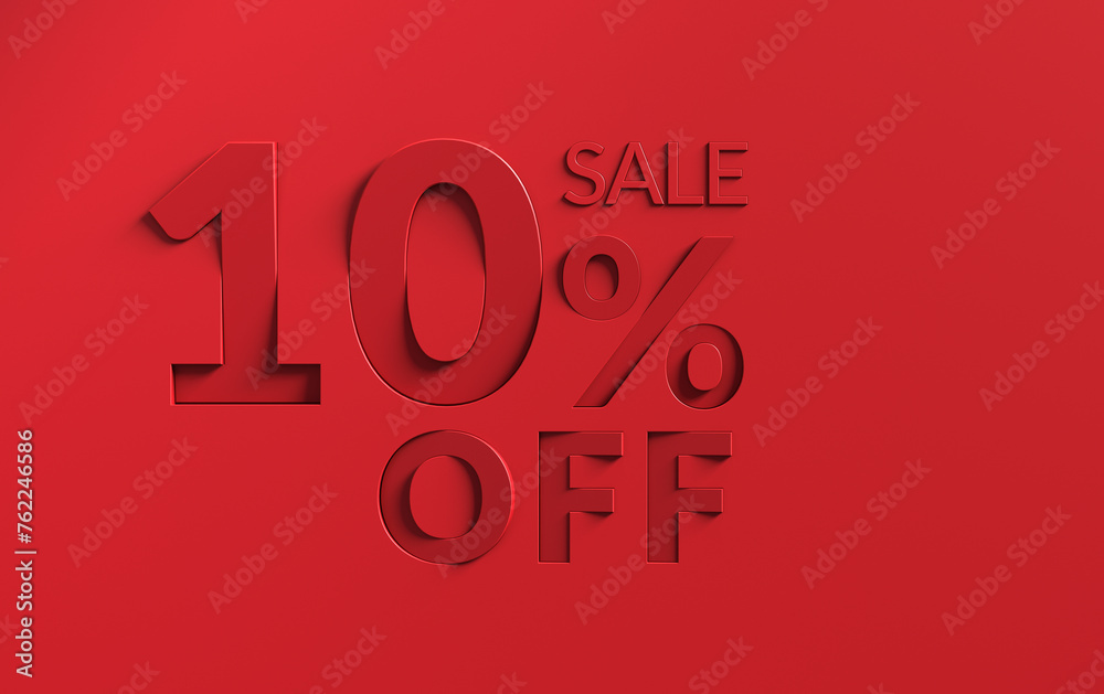 All in red 10 percent sale. 10% discount, 10% off, up to 10% illustration
All in red 10 percent sale. 10% discount, 10% off, up to 10% illustration