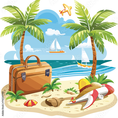 Vacation Clipart clipart isolated on white background © Aina