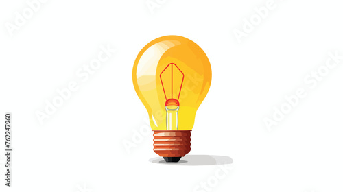 Bulb icon. sign design flat vector isolated on white