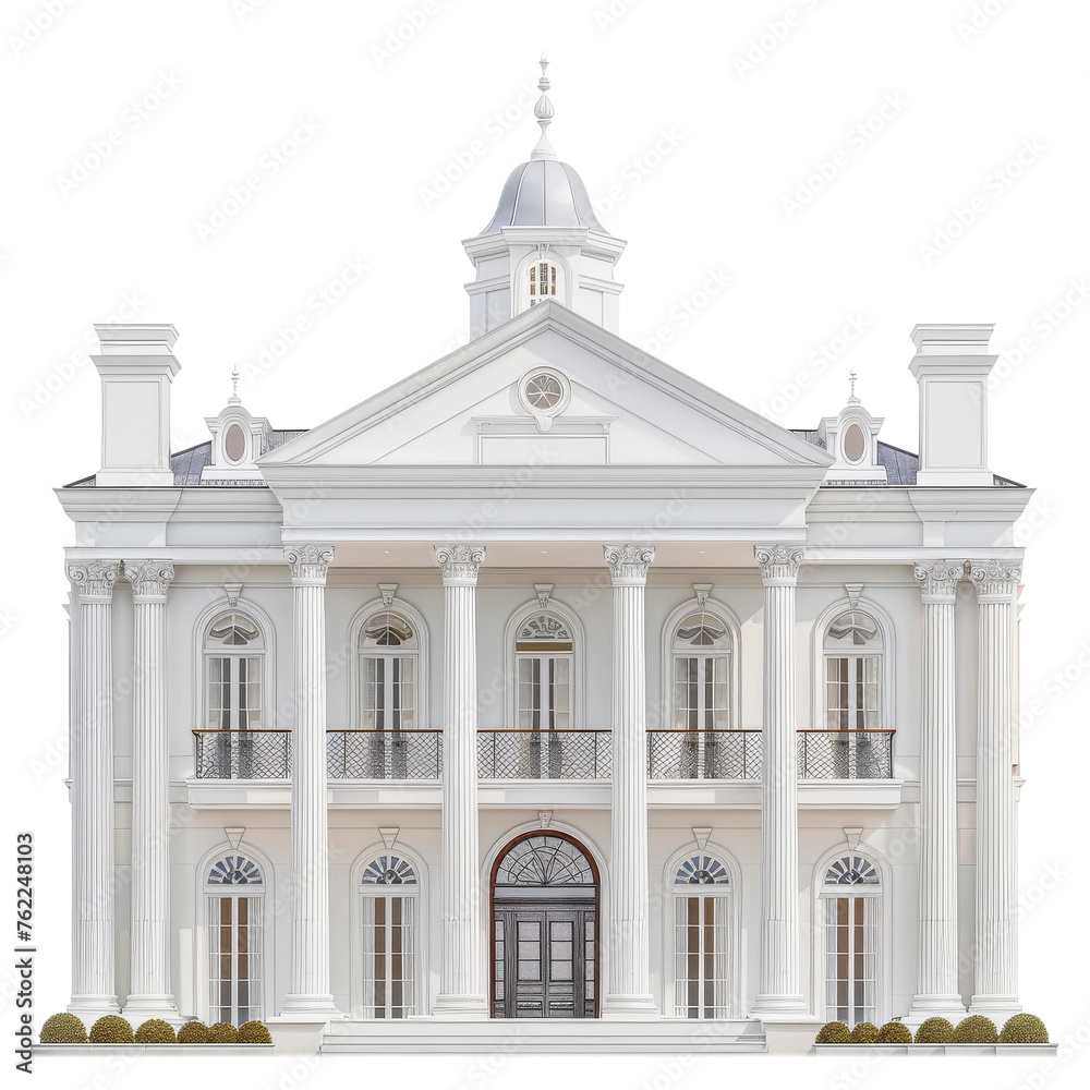 Grand mansion mockup - Cut out, Transparent background