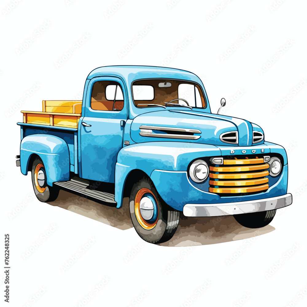 Vintage Pickup Truck Clipart 
