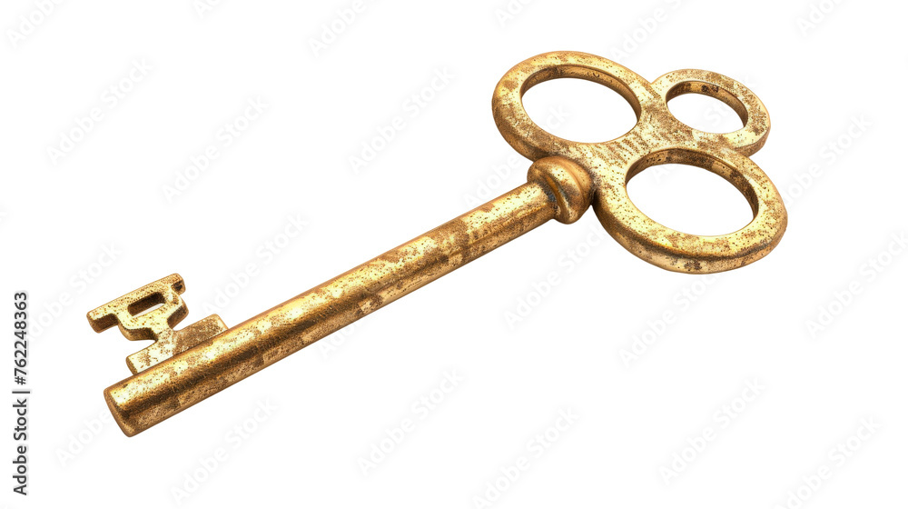 Antique Gold Key - Cut out, Transparent background Antique Gold Key - Cut out, Transparent background