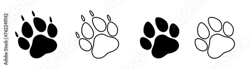Dog Footprint logo. Footprint graphic. Pet outline.