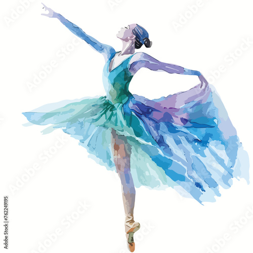 Watercolor Ballet Dancer Clipart 