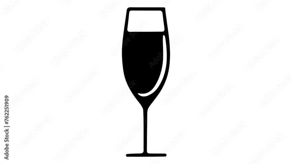 glass of champagne shape illustration in vector glass of champagne shape illustration in vector