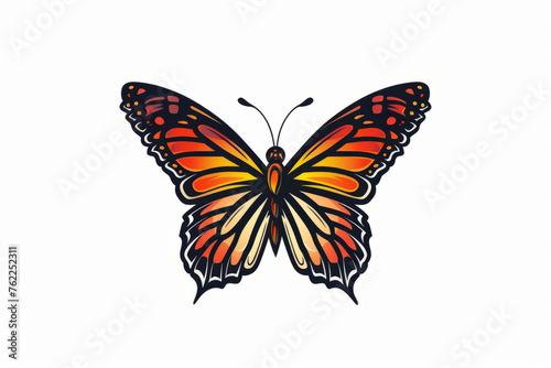 Illustration mascot logo butterfly on white background © standret