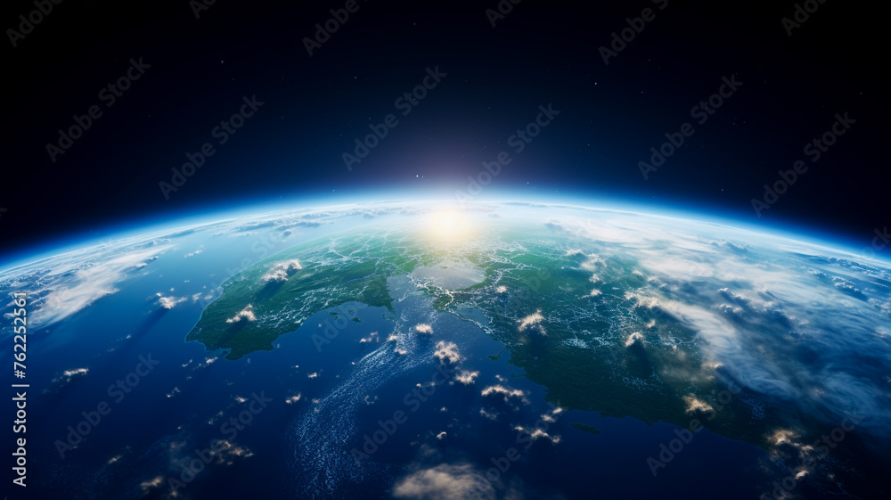 Morning light and the horizon seen from space Morning light and the horizon seen from space