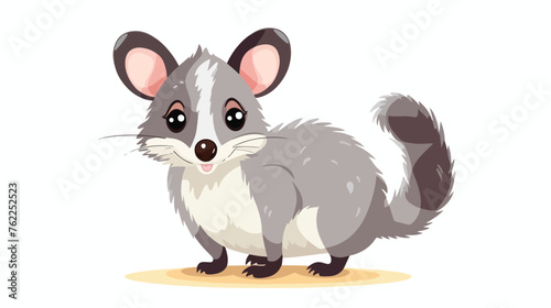 Cute Tasmanian Fuzzy possum Gray Cartoon Character f