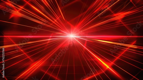 Radiant Red Laser Beams