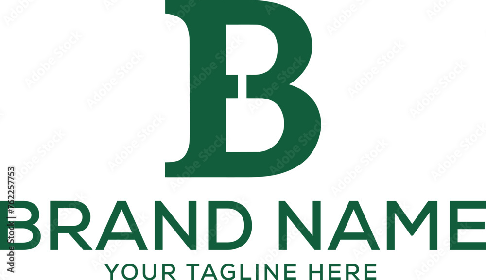 Obraz premium Free vector letter b logo design template.AI generated.