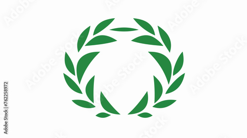 Four curved arrows circle green icon