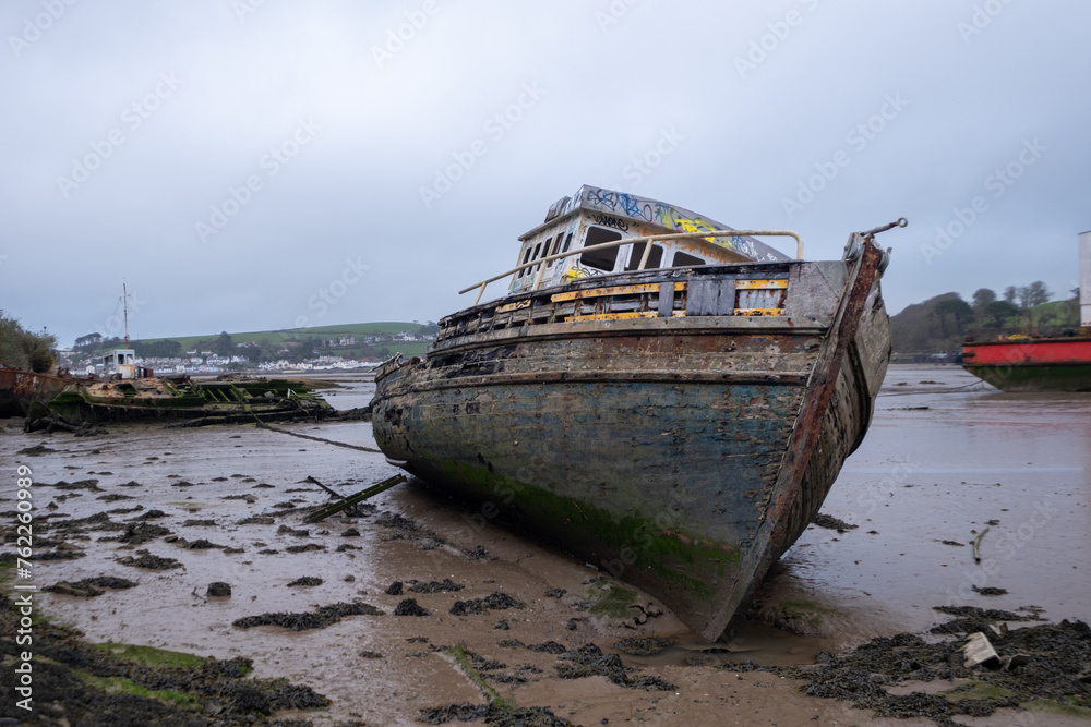 Abandoned boats at appledore devon england uk Abandoned boats at appledore devon england uk