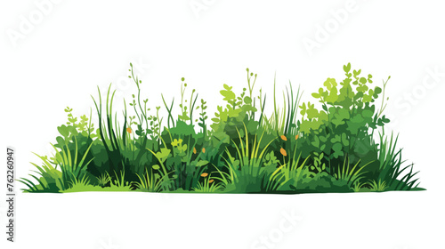 Grass shrubs. Image for landscape flat vector isolat photo