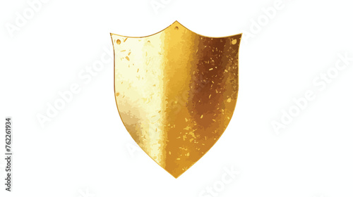 Hand drawn Data protection icon in gold foil texture
