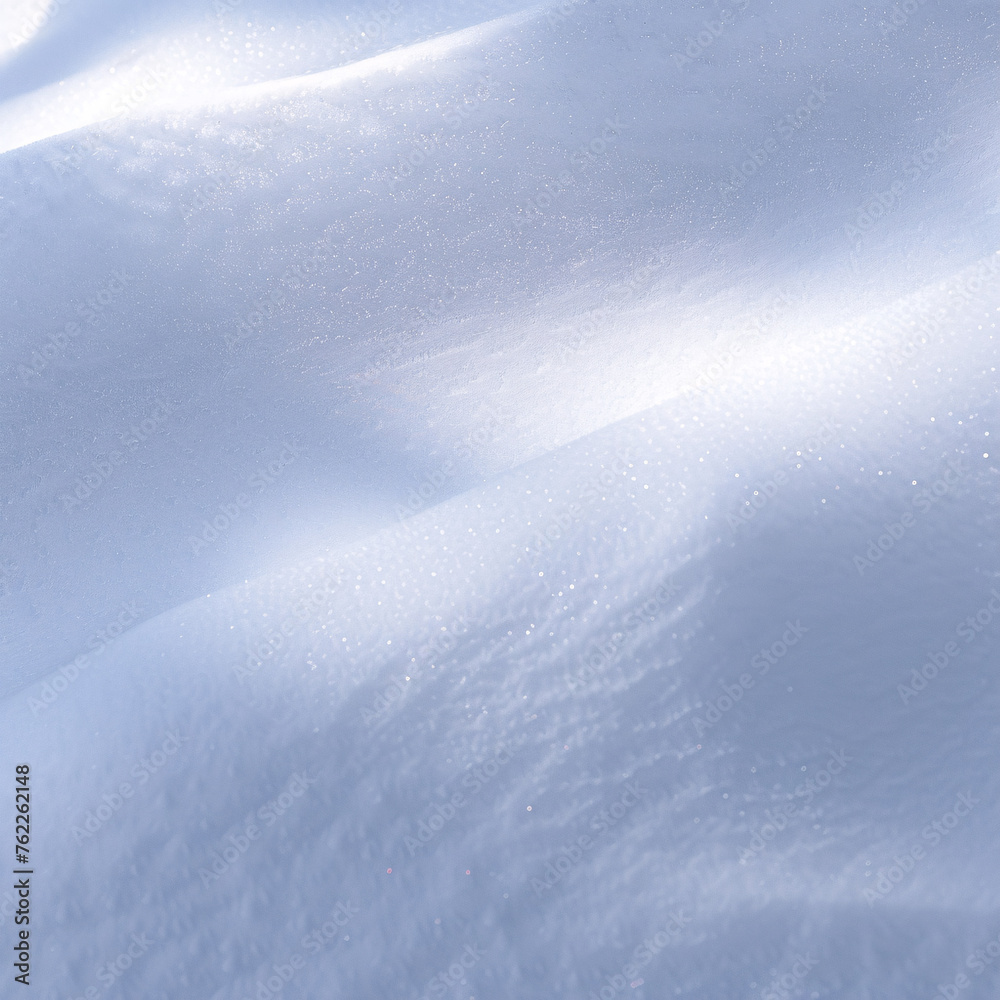 Untouched snow under soft light, creating a serene winter landscape