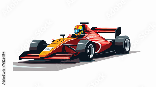 Illustration of a female racer flat vector