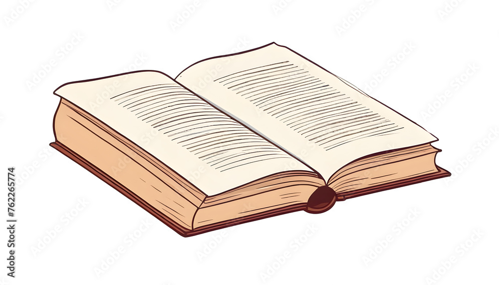 Hand drawn book on isolated transparent background illustration design Hand drawn book on isolated transparent background illustration design