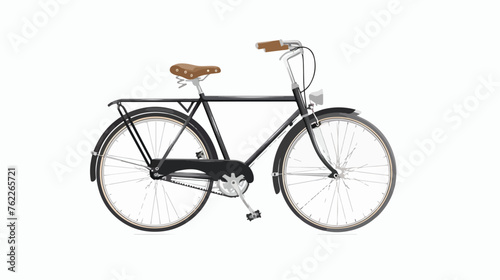 Isolated bicycle on white background flat vector