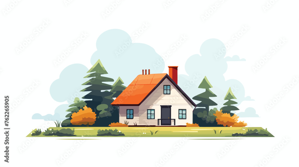 Isolated house flat vector isolated on white background