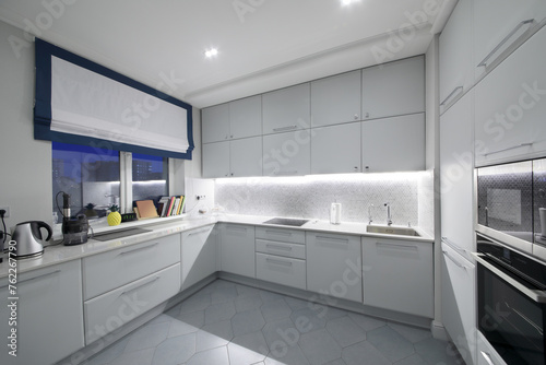 Wallpaper Mural Interior of modern kitchen in the apartment in the evening Torontodigital.ca