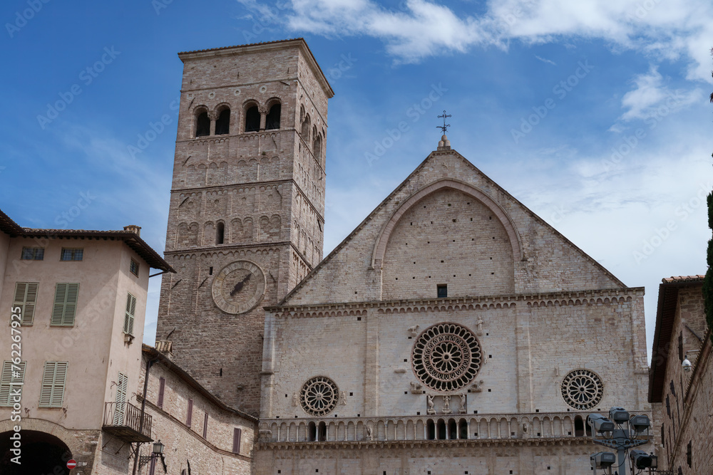 Assisi, historic city of Umbria, Italy: San Rufino church