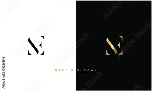 SE, ES, S,E Abstract letters Logo monogram