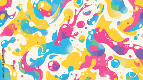 Melting colorful pattern for textile and design flat