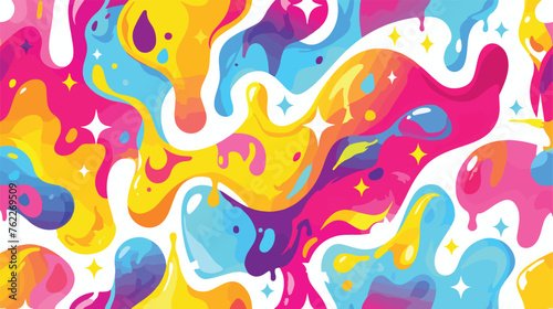 Melting colorful pattern for textile and design flat