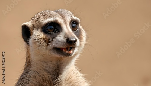 A Meerkat With A Surprised Expression